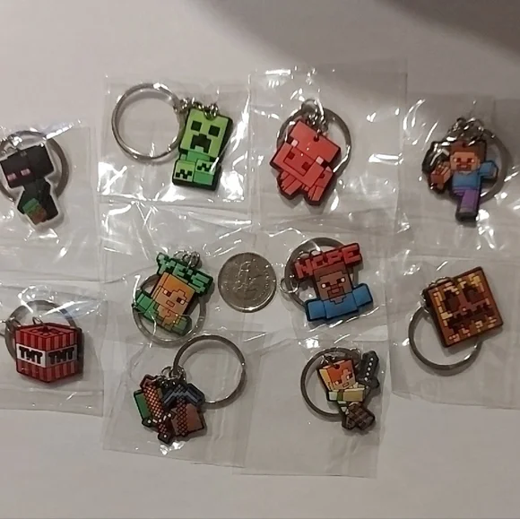Minecraft 10 Character Keychain Set - Picture 1 of 11